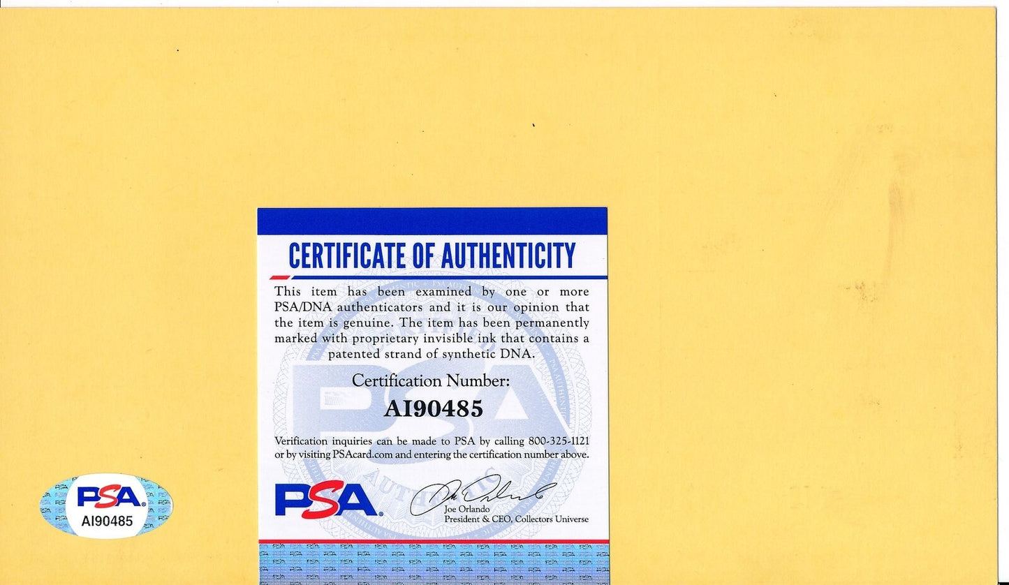 Joe Paterno 1950's Penn State Signed Hotel Schenley Register Card PSA/DNA 163691