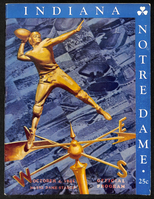 1941 Indiana vs Notre Dame Vintage College Football Game Program 194610