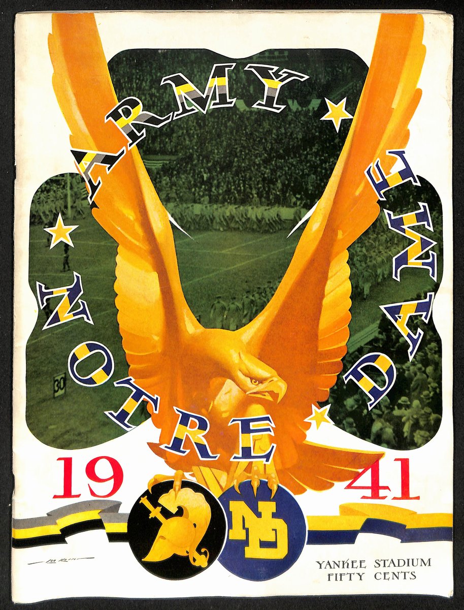 1941 Army vs Notre Dame Vintage College Football Game Program 194613