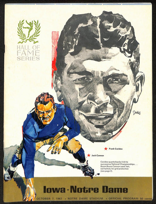 1967 Iowa vs Notre Dame Vintage College Football Game Program 196711