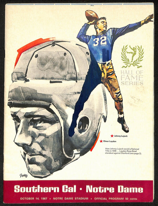 1967 Southern Cal vs Notre Dame Vintage College Football Game Program 196712