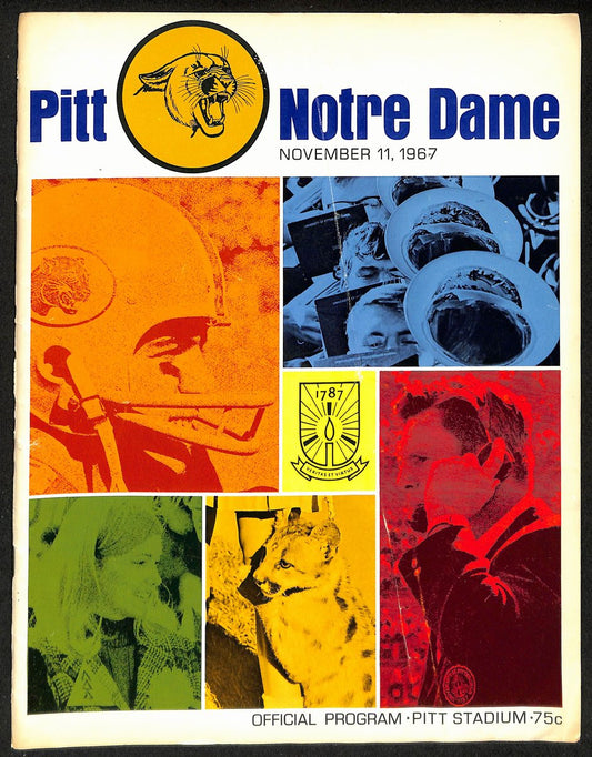 1967 Pitt vs Notre Dame Vintage College Football Game Program 196715