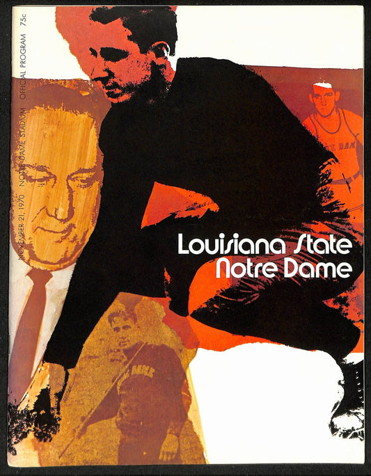 1970 LSU vs Notre Dame Vintage College Football Game Program 196718