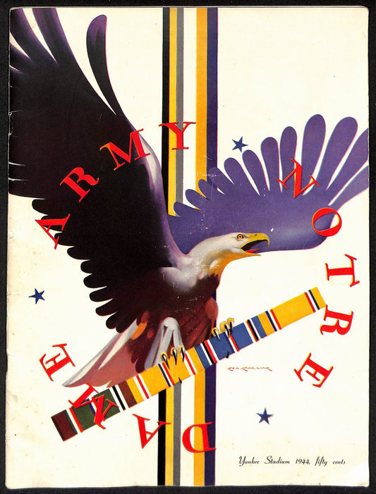 1944 Army vs Notre Dame Vintage College Football Program 196438