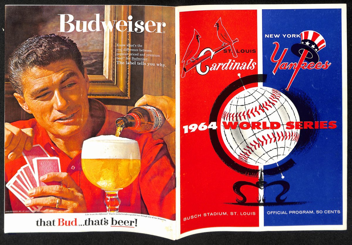 1964 World Series Program Cardinals vs. Yankees at Busch Stadium 197072