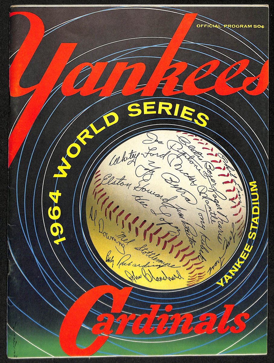 1964 World Series Program Cardinals vs. Yankees at Yankee Stadium 197075
