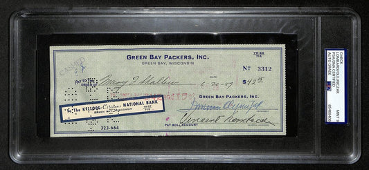 Vince Lombardi HOF Packers Signed/Autographed 1959 Bank Check PSA/DNA 197219