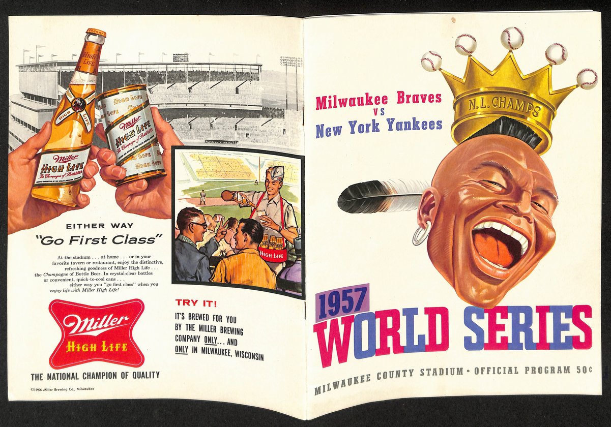 1957 World Series Program Milwaukee Braves vs. New York Yankees 197192