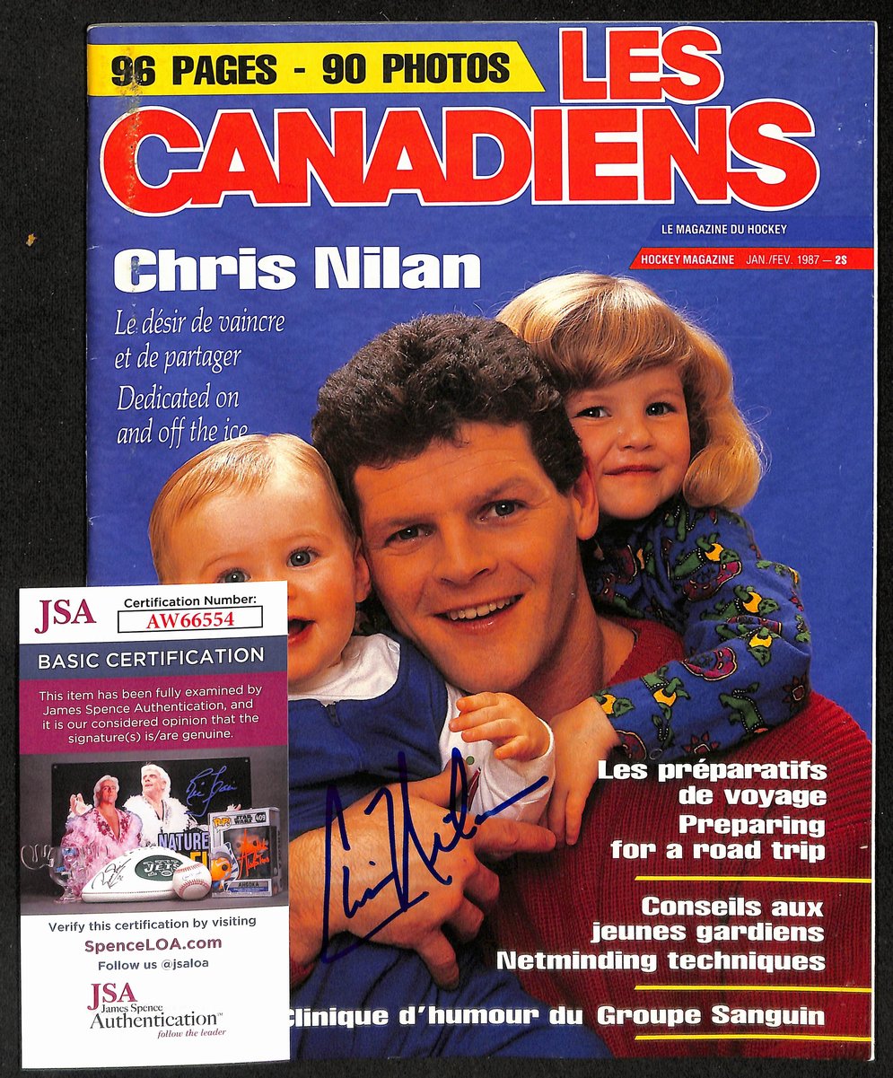 Chris Nilan Montreal Canadiens Signed 1987 Les Canadiens Magazine JSA 197136