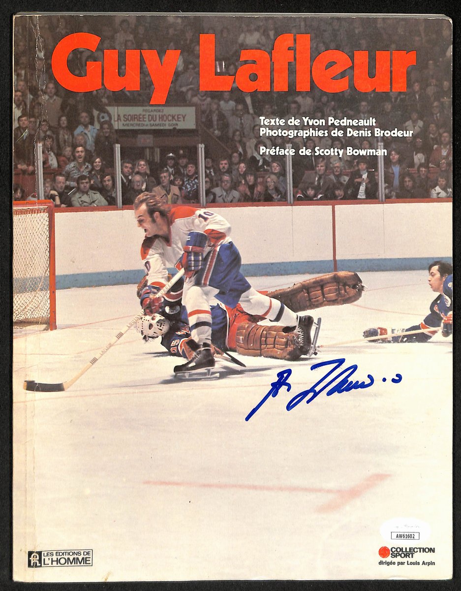 Guy Lafleur HOF Montreal Canadiens Signed Guy Lafleur Magazine JSA 197140