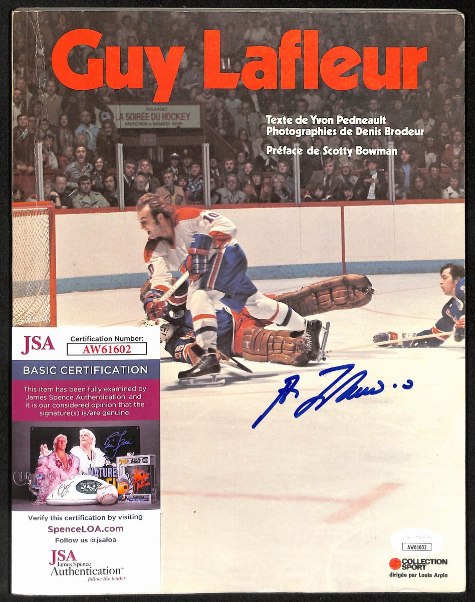 Guy Lafleur HOF Montreal Canadiens Signed Guy Lafleur Magazine JSA 197140