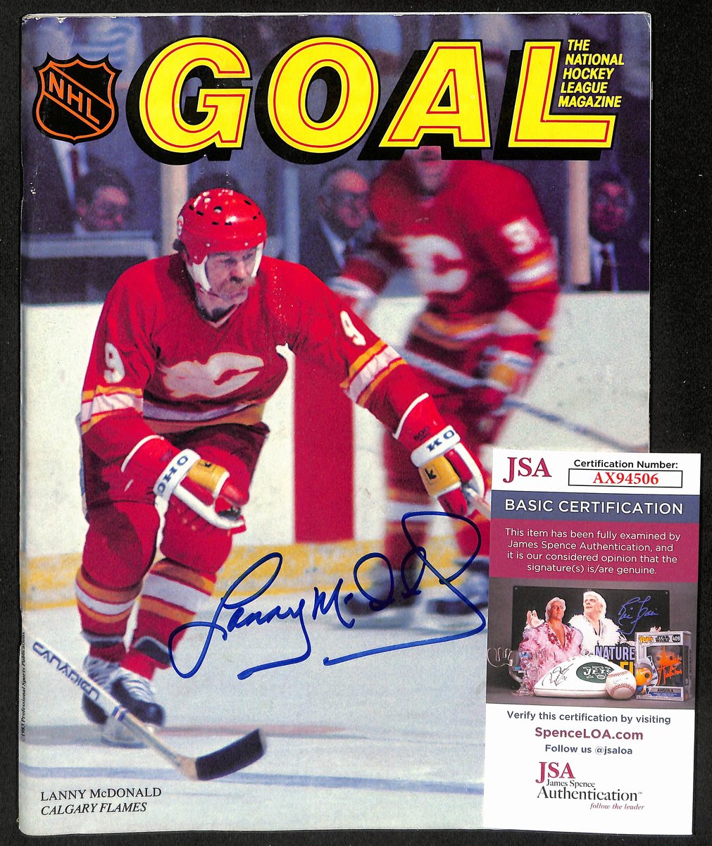 Lanny McDonald Calgary Flames Signed 1993 Beckett Magazine JSA 197153