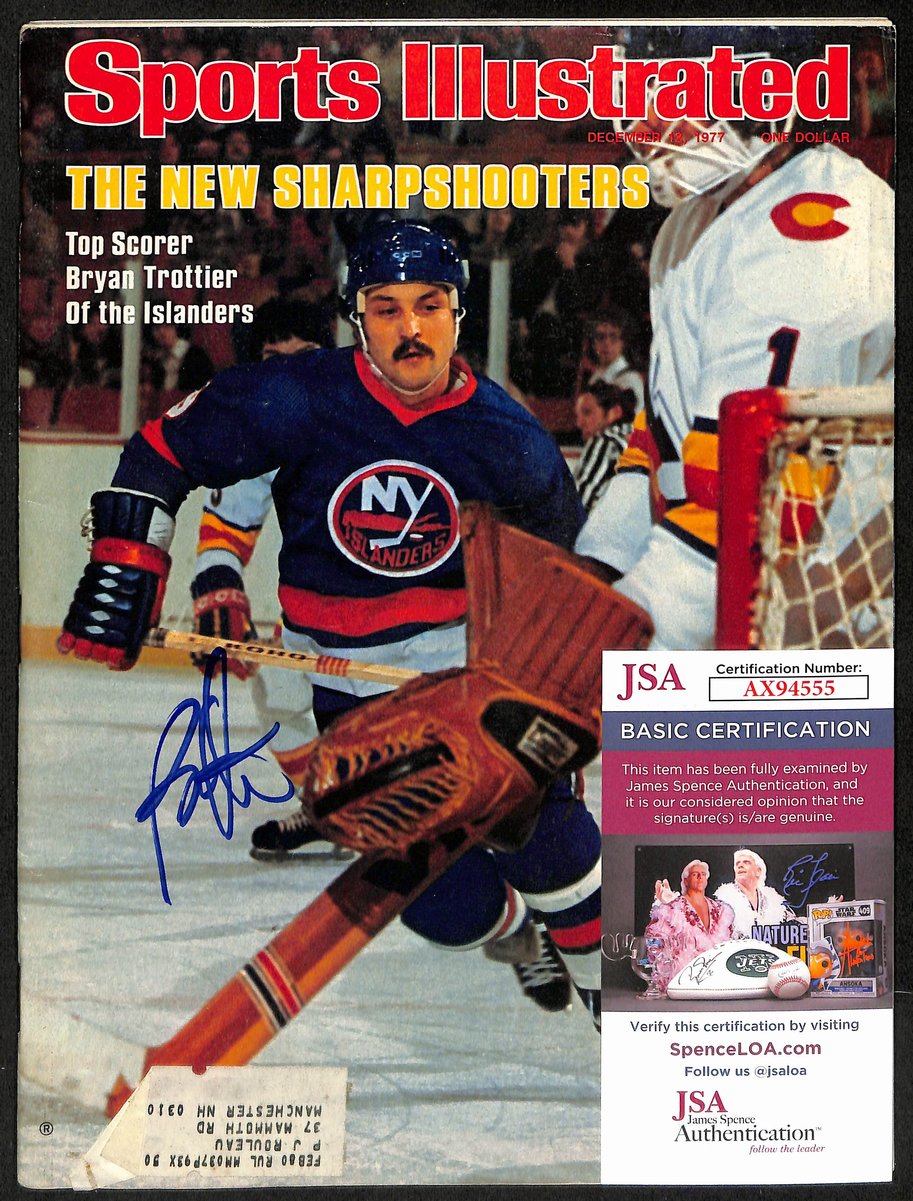 Bryan Trottier NY Islanders Signed 12/12/77 Sports Illustrated JSA 197168