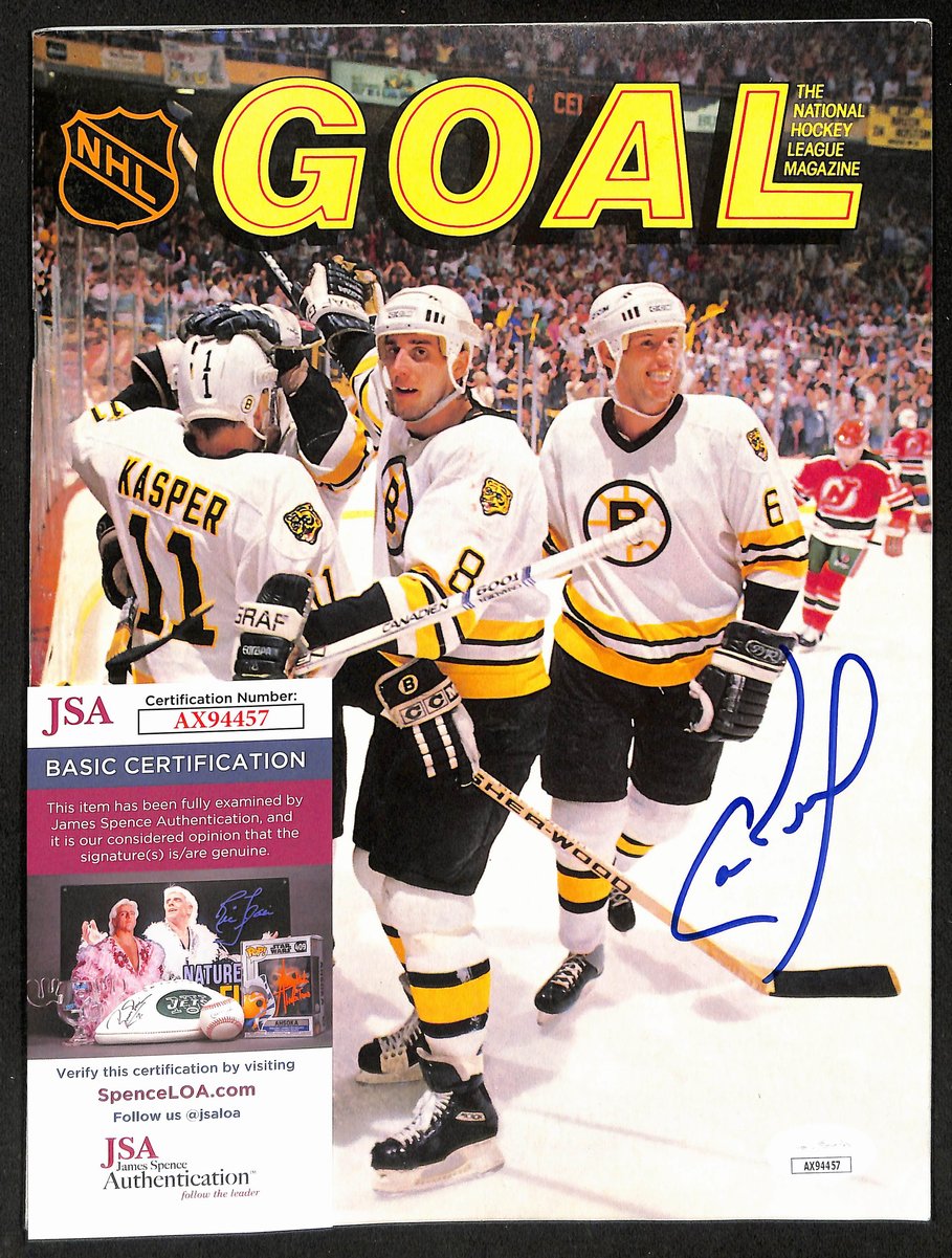 Cam Neely Boston Bruins Signed Goal Magazine JSA 197171