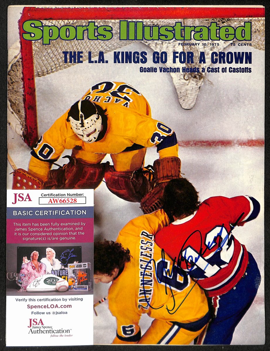 Yvan Cournoyer Montreal Canadiens Signed 2/10/75 Sports Illustrated JSA 197174