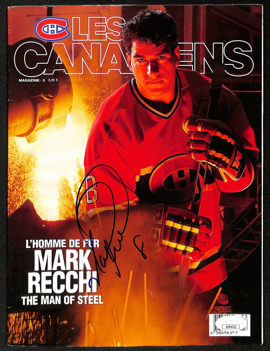 Mark Recchi Montreal Canadiens Signed Les Canadiens Magazine JSA 197176