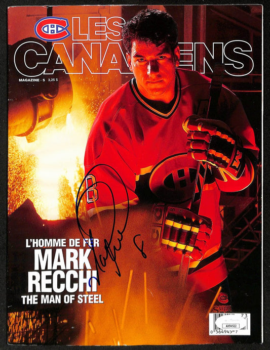 Mark Recchi Montreal Canadiens Signed Les Canadiens Magazine JSA 197176