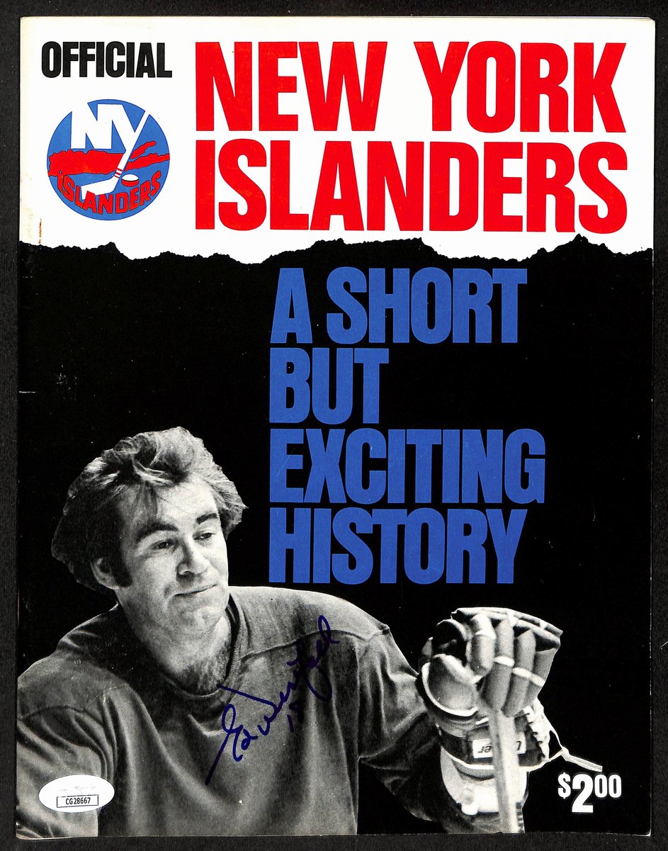 Ed Westphall New York Islanders Signed  Islanders Game Program JSA 197182