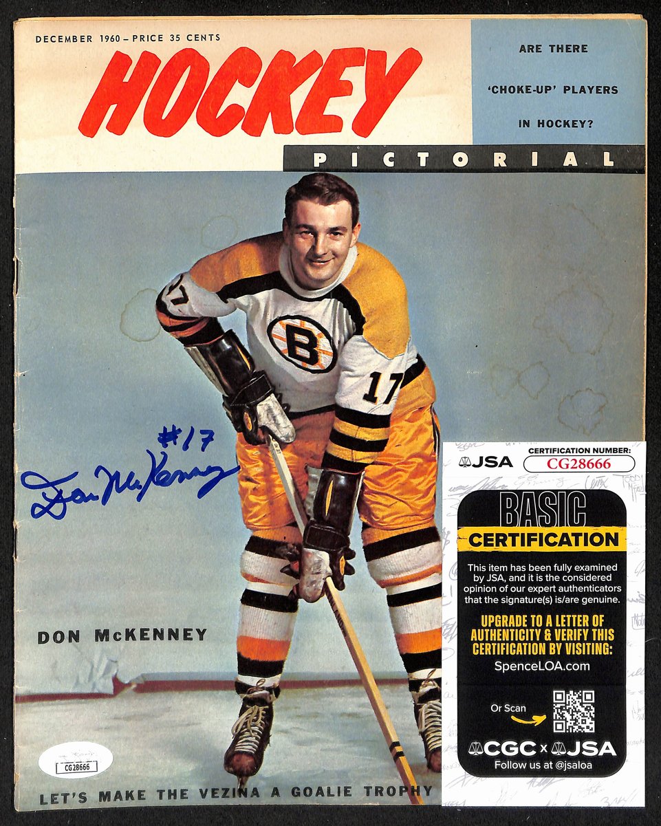 Don McKenney Boston Bruins Signed 1960 Hockey Pictorial JSA 197183