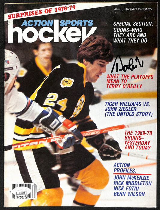 Terry O'Reilly Boston Bruins Signed 1978-79 Action Sports Hockey JSA 197223