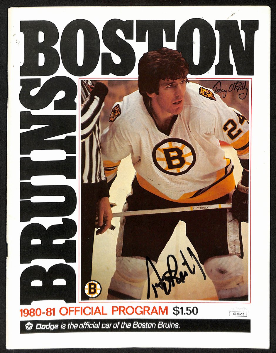Terry O'Reilly Boston Bruins Signed 1980-81 Official Program JSA 197226