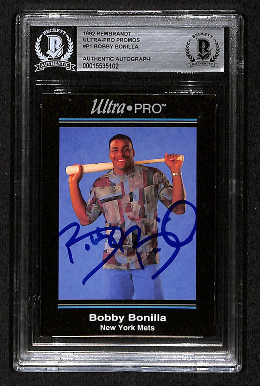 Bobby Bonilla Signed/Auto 1992 Remembrandt Card #P1 Mets BAS/Beckett 197127