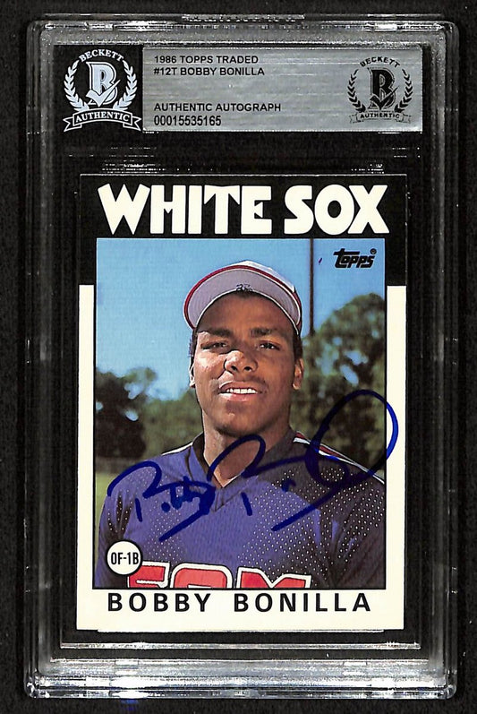 Bobby Bonilla Signed 1986 Topps Traded Card #12T White Sox BAS/Beckett 197132