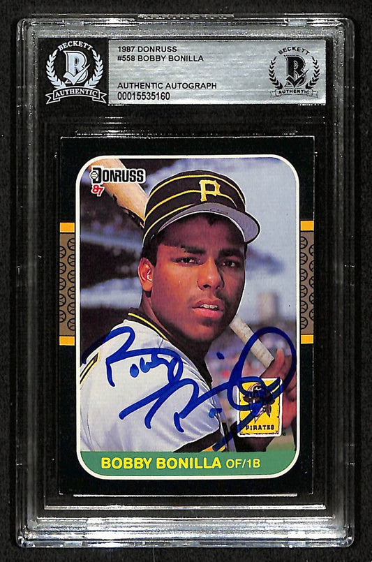 Bobby Bonilla Signed/Auto 1987 Donruss RC Card #558 Pirates BAS/Beckett 197133