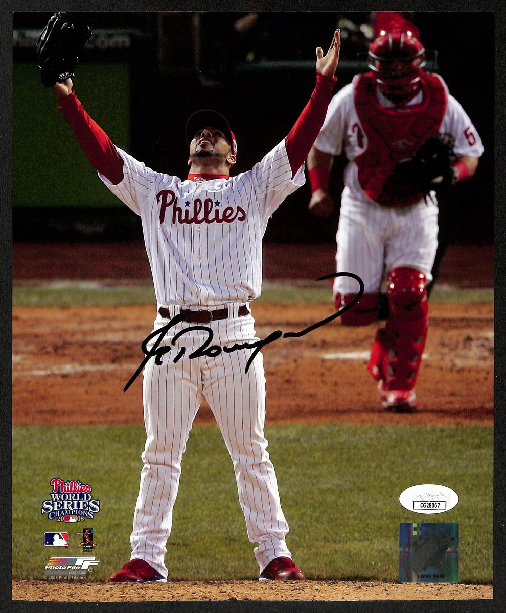 J.C. Romero Signed/Autographed 8x10 Photo 2008 World Series Phillies JSA 196836