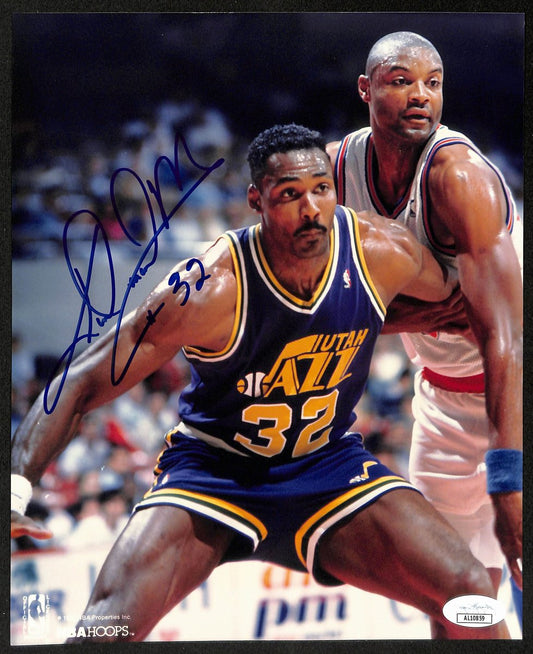 Karl Malone HOF Signed/Autographed 8x10 Photo Utah Jazz JSA 197196