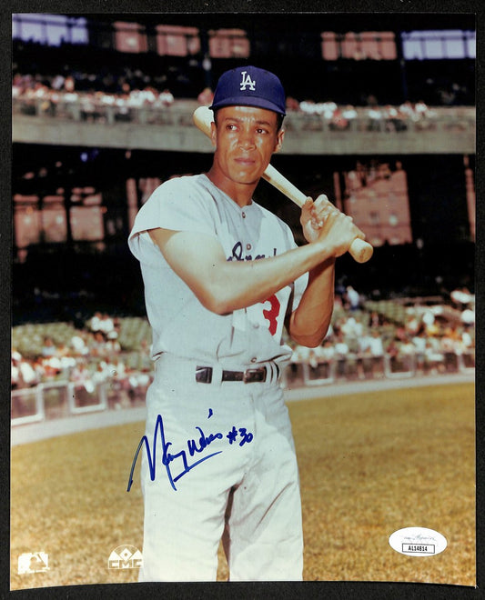 Maury Wills HOF Signed/Autographed 8x10 Photo Los Angeles Dodgers JSA 197200