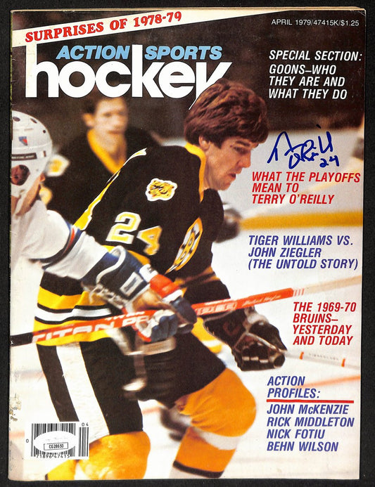 Terry O'Reilly Boston Bruins Signed April 1979 Action Sports Hockey JSA 197228