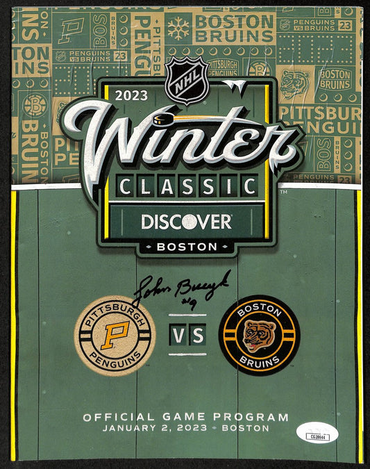 Johnny Bucyk Boston Bruins Signed 2023 Winter Classic Program JSA 197235