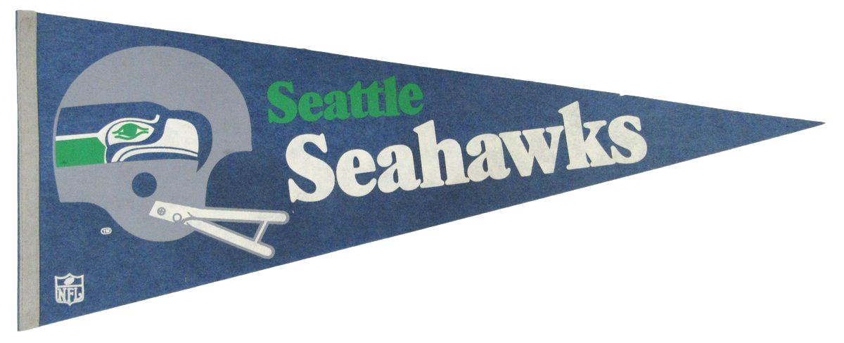 Vintage 1970's Seattle Seahawks NFL Football Felt Pennant 12x30 196746