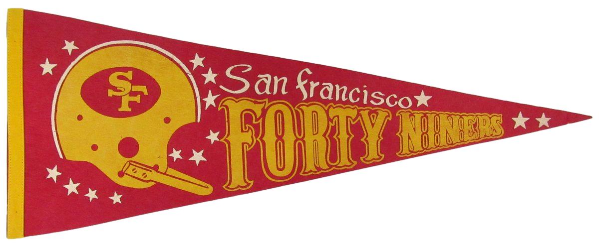 Vintage 1960's San Francisco 49ers NFL Football Felt Pennant 12x30 196751