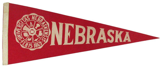 Vintage 1950's/60's Nebraska Cornhuskers Football Felt Pennant 11x28  196755