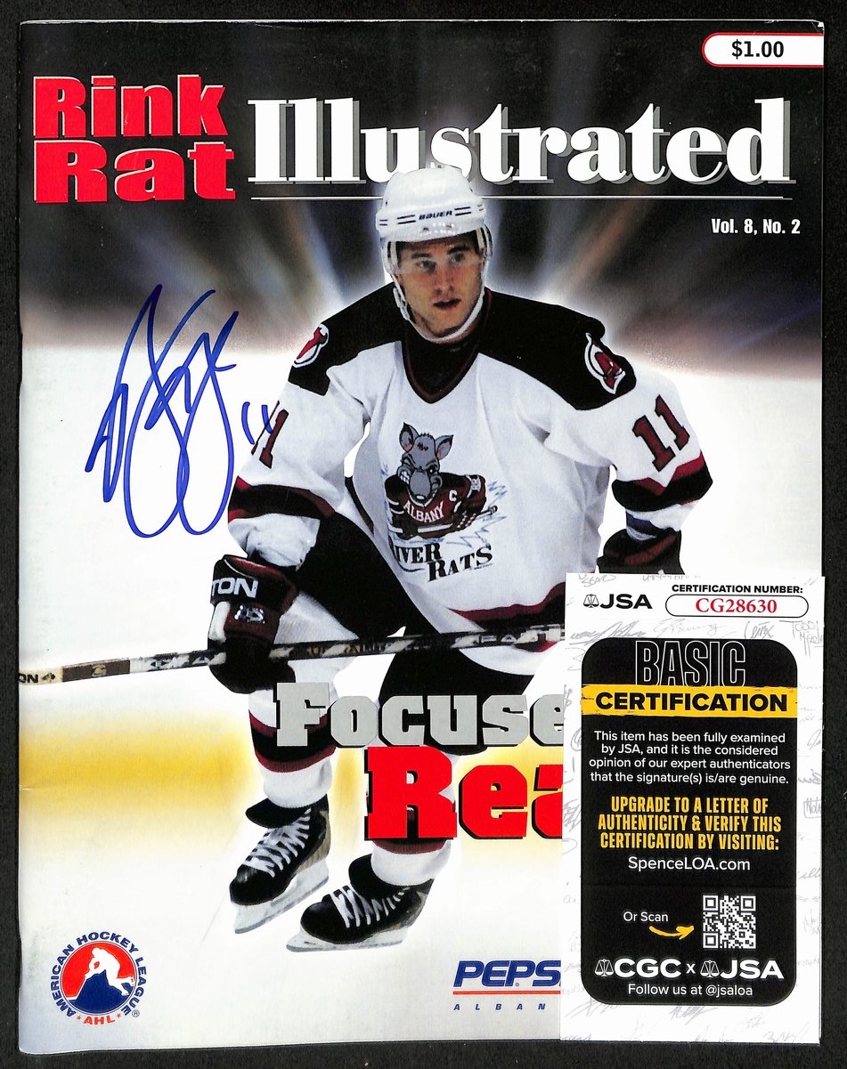 Brian Gionta Albany River Rats Signed AHL Program JSA 197245