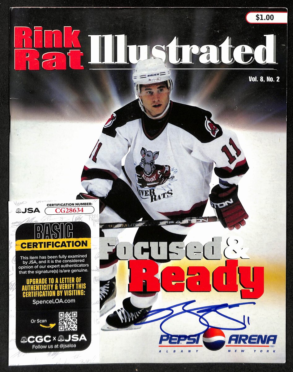 Brian Gionta Albany River Rats Signed AHL Program JSA 197246