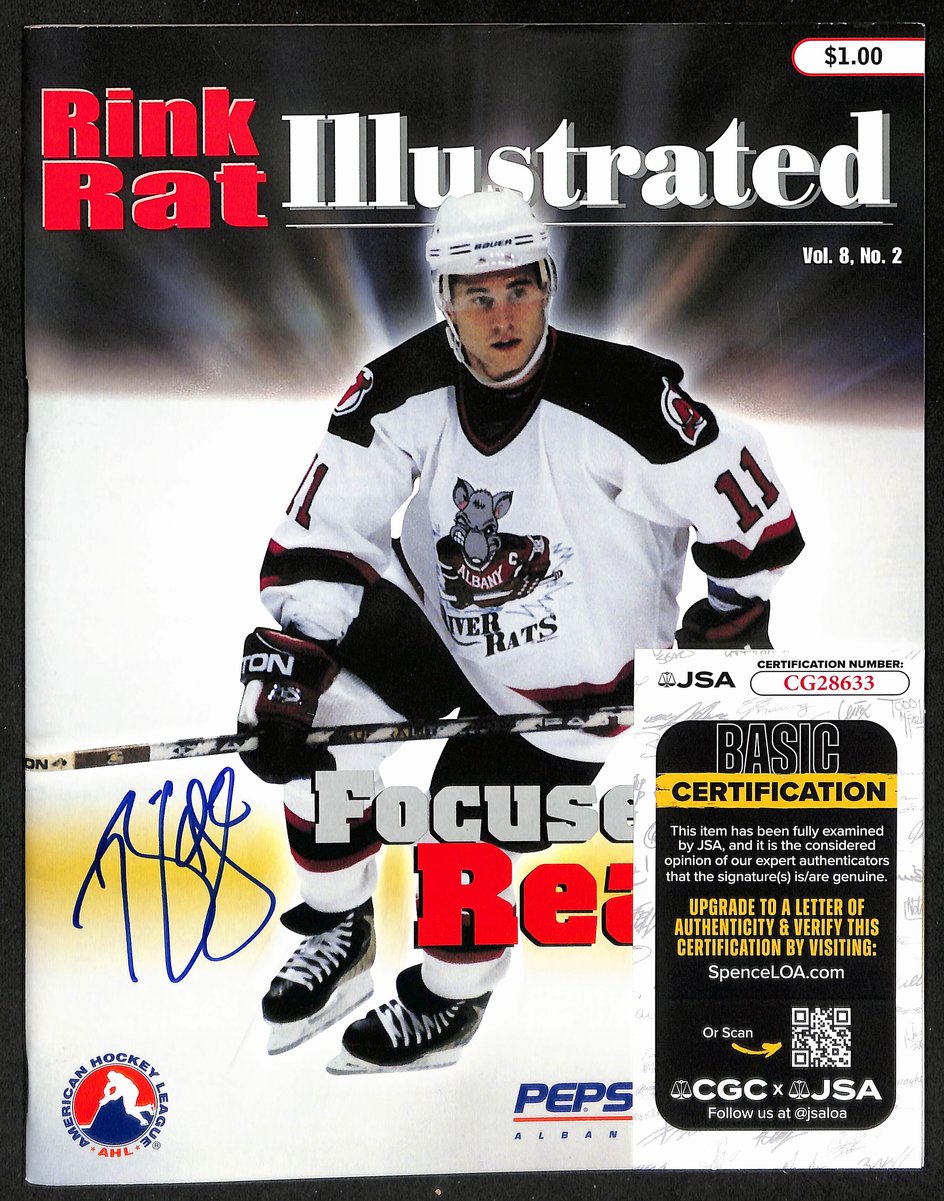 Brian Gionta Albany River Rats Signed AHL Program JSA 197248