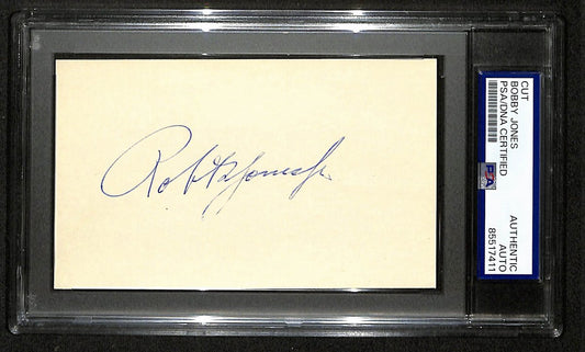 Robert T. Bobby Jones Masters Golfer Signed/Autographed 3x5 Cut  PSA/DNA 196935