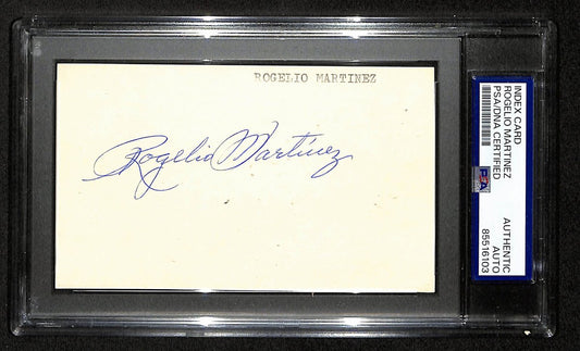 Rogelio Martinez1959 MLB Debut Signed/Autographed 3x5 Index Card PSA/DNA 196904