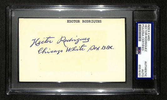 Hector Rodriquez White Sox  Signed/Autographed 3x5 Index Card PSA/DNA 196909