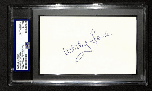 Whitey Ford NY Yankees HOF Signed/Autographed 3x5 Index Card PSA/DNA 196911