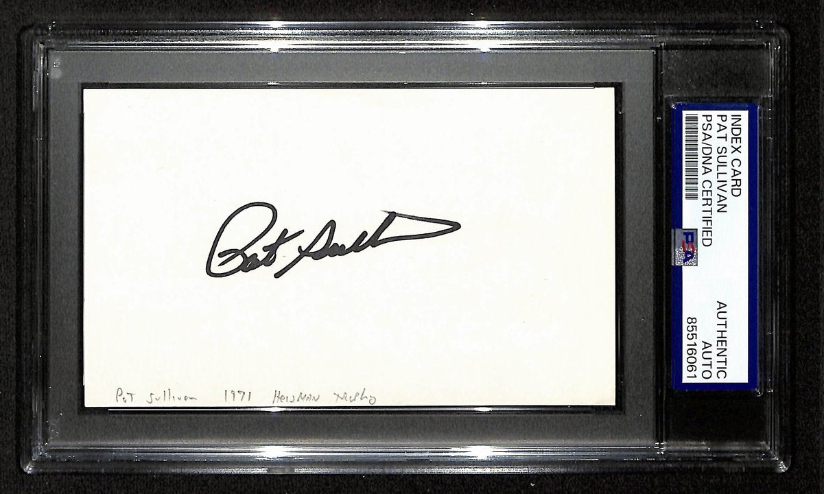Pat Sullivan Auburn Heisman Signed/Autographed 3x5 Index Card PSA/DNA 196943