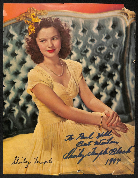 Shirley Temple Actor Signed/Inscribed Vintage 8x10 Magazine Photo PSA/DNA 196900