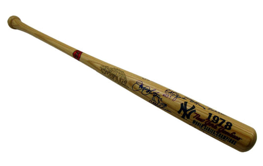 1978 WS Champs New York Yankees Cooperstown Bat Signed by 14 Players 197464