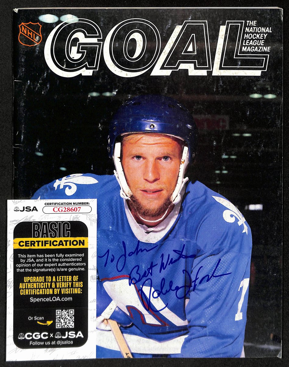 Robbie Ftorek Quebec Nordiques Signed 1979 Goal Magazine JSA 197271