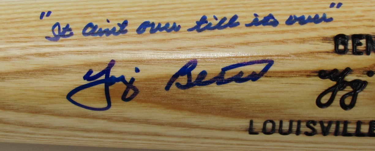 Yogi Berra HOF Yankee Signed/Insc Louisville Slugger Baseball Bat PSA/DNA 197462