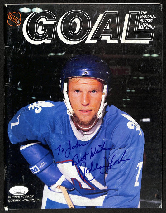 Robbie Ftorek Quebec Nordiques Signed 1979 Goal Magazine JSA 197272