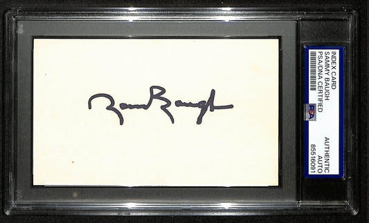 Sammy Baugh HOF Signed/Autographed 3x5 Index Card Redskins PSA/DNA 196953